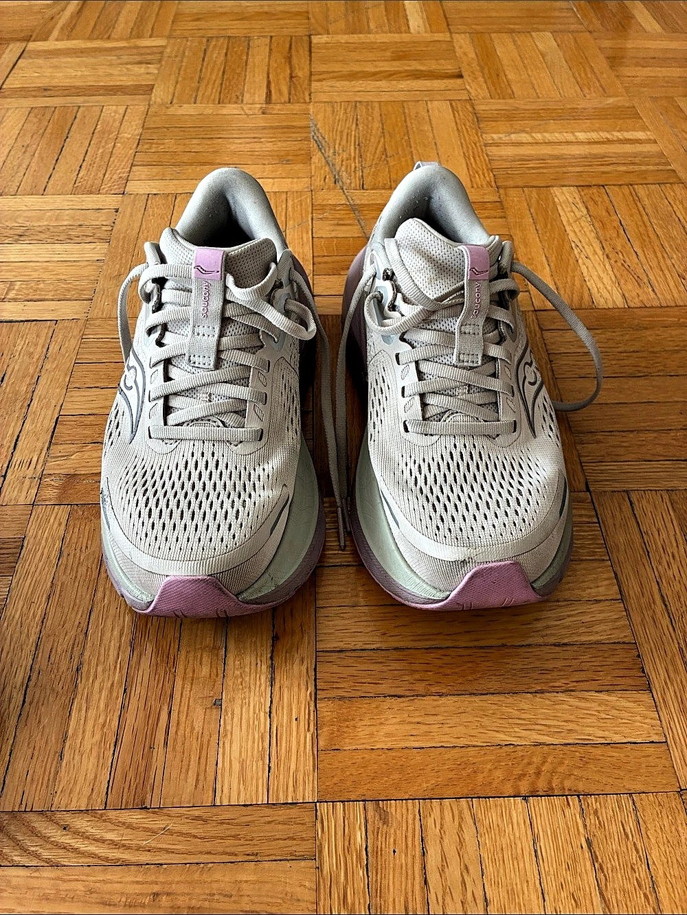 Saucony Women's Athletic Shoes in White & Pink